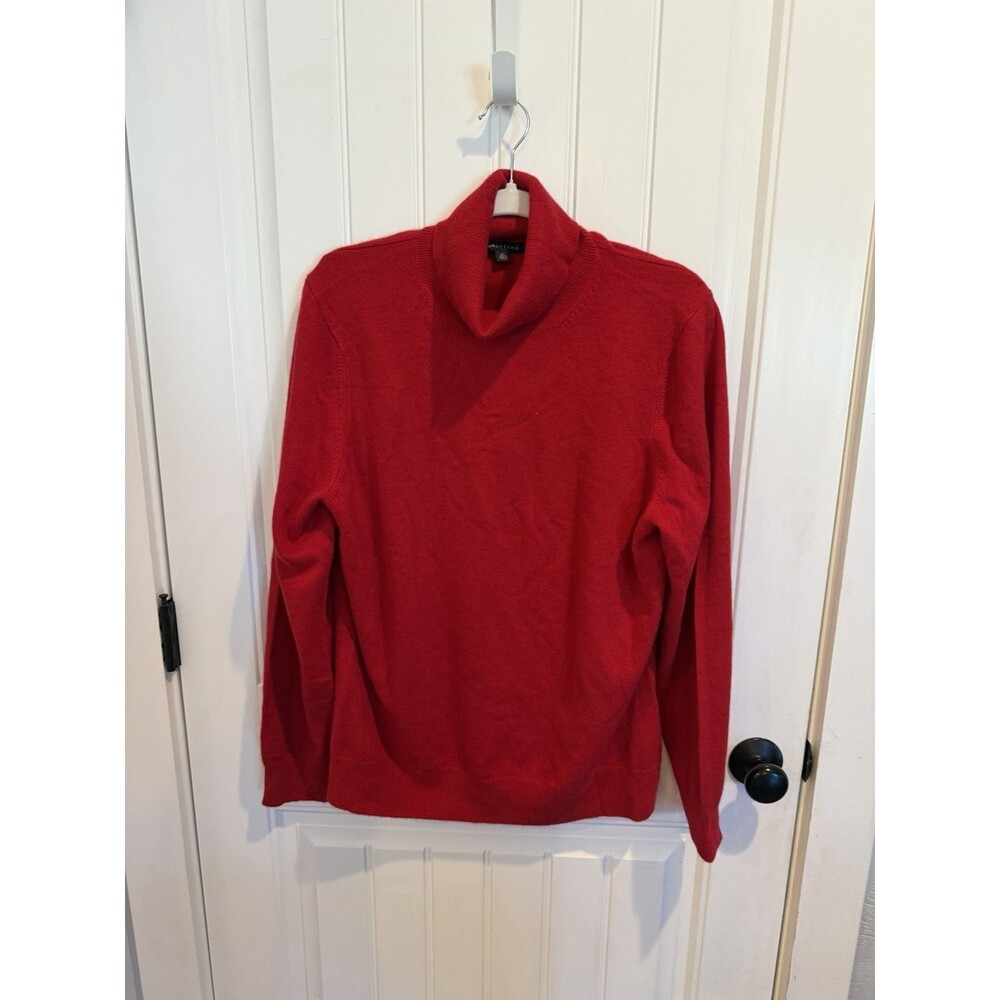 Lands End Women's sz XL 100% Cashmere Turtleneck Sweater